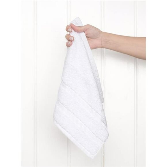 White Cotton Washcloth Set 4 Pack 13x13 Soft Face Body Towels Bathroom Rags - Picture 2 of 7